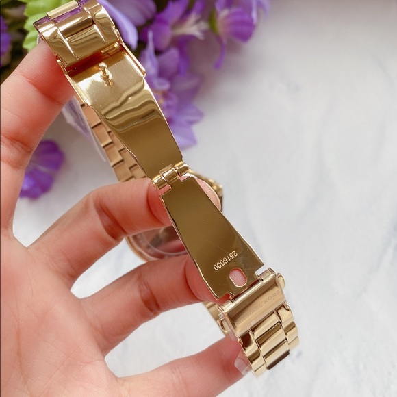 Michael Kors Riley Gold Tone Watch - Picture 3 of 7